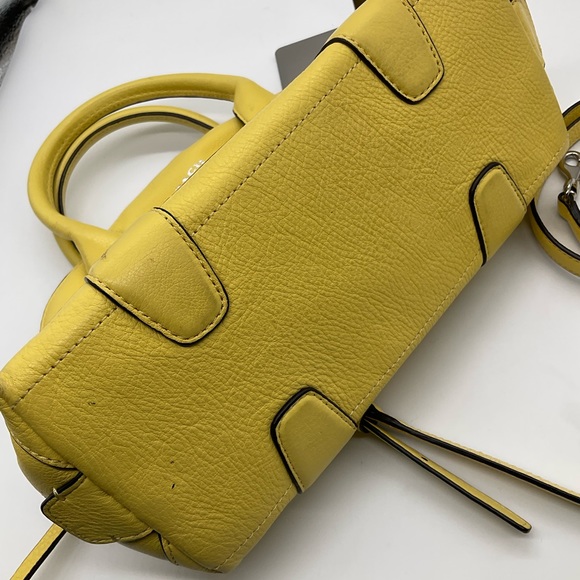 COACH BLEECKER MINI PRESTON LEMON YELLOW PEBBLED LEATHER SATCHEL - Picture 7 of 12